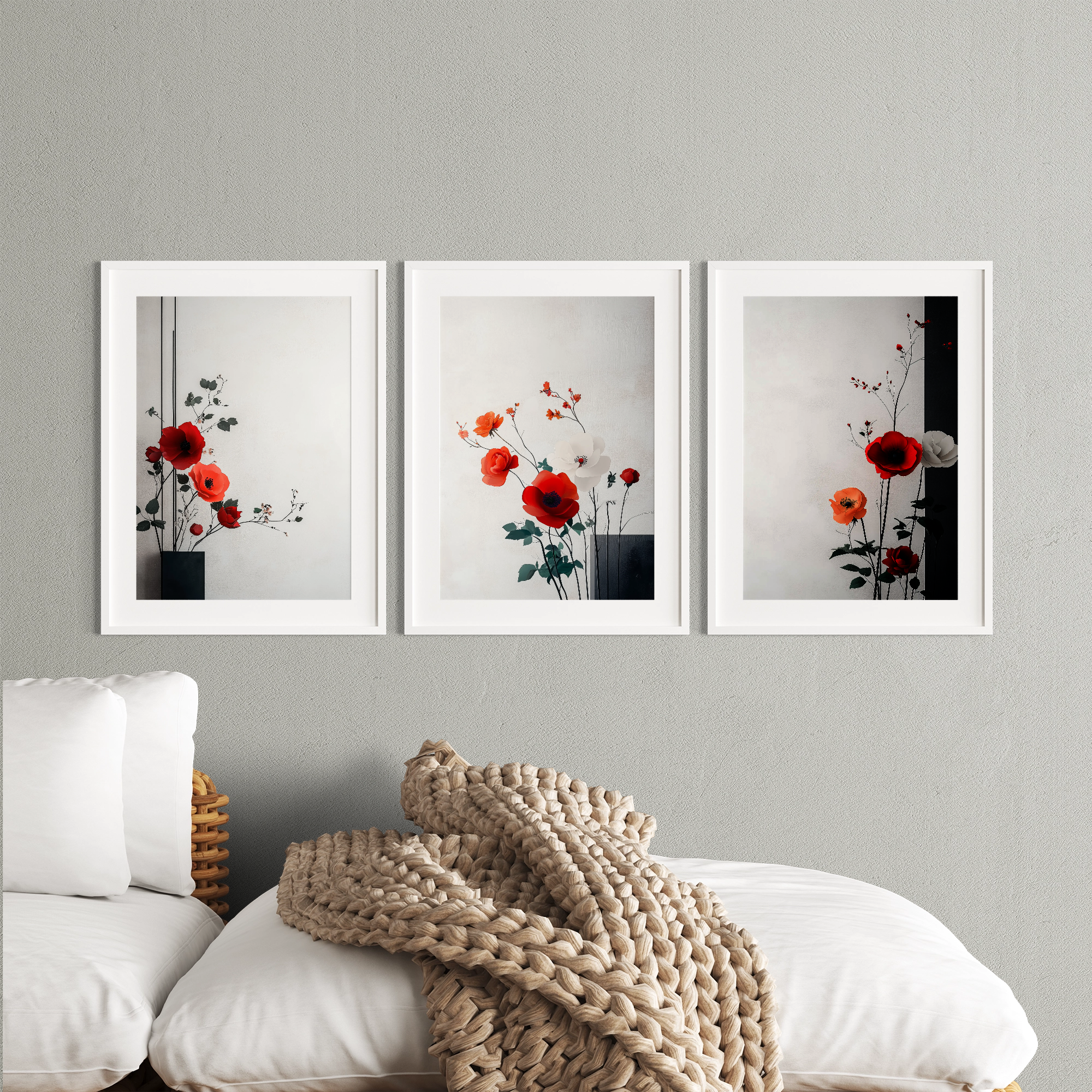 Elegant Realistic Flower Painting: Captivating Floral Art for Refined Interiors. High Resolution Digital Download 300 DPI