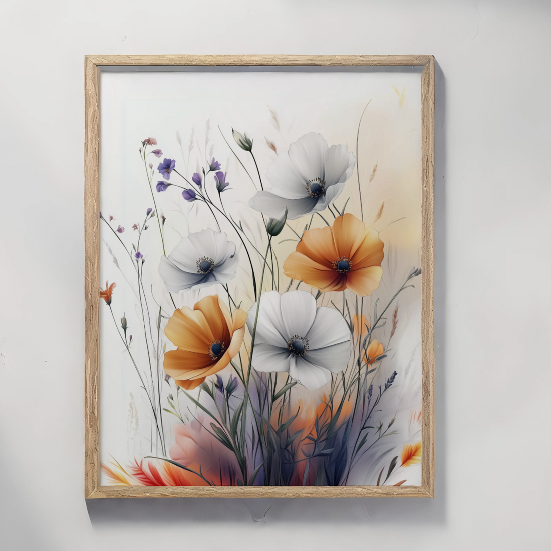 Vibrant Wildflowers: Stunning Watercolor Art to Brighten Your Space High Resolution Digital Download 300 DPI