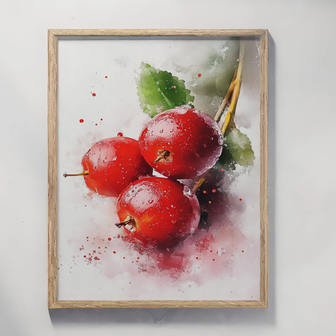 Dreamy Watercolor Harvest: Vibrant Fruit Art with Realistic Splashes. High Resolution Digital Download 300 DPI