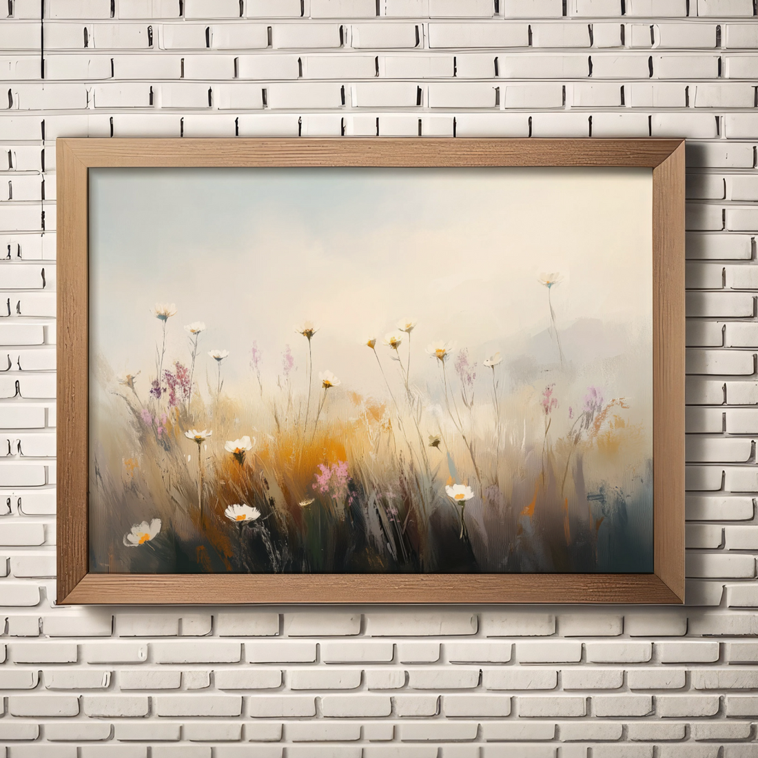 Ethereal Wildflower Meadow: Soft Hues Dancing in Dreamy Landscape. High Resolution Digital Download 300 DPI