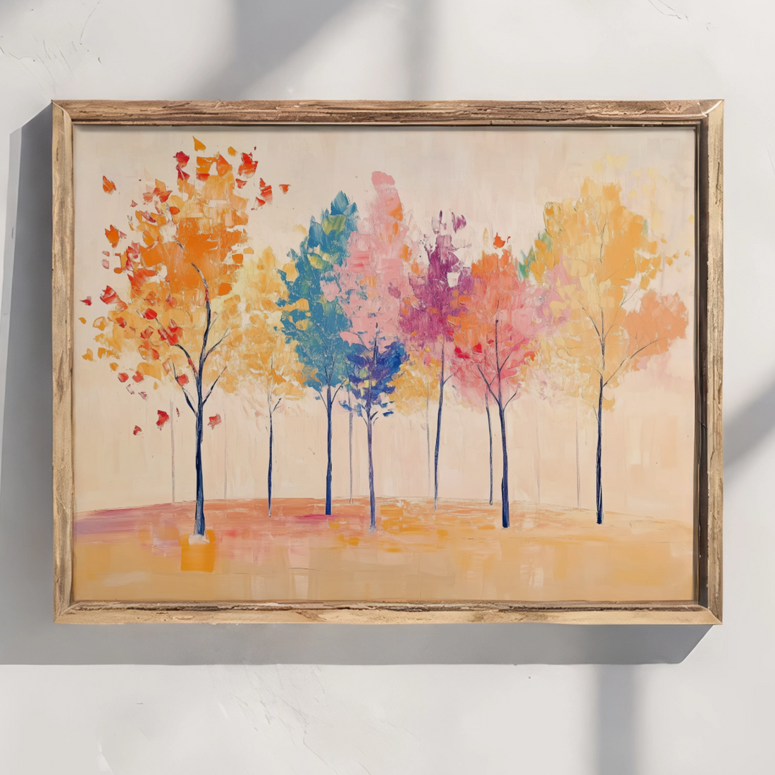 Autumn Forest Symphony: Vibrant Colors Dancing in Warm Landscape. High Resolution Digital Download 300 DPI