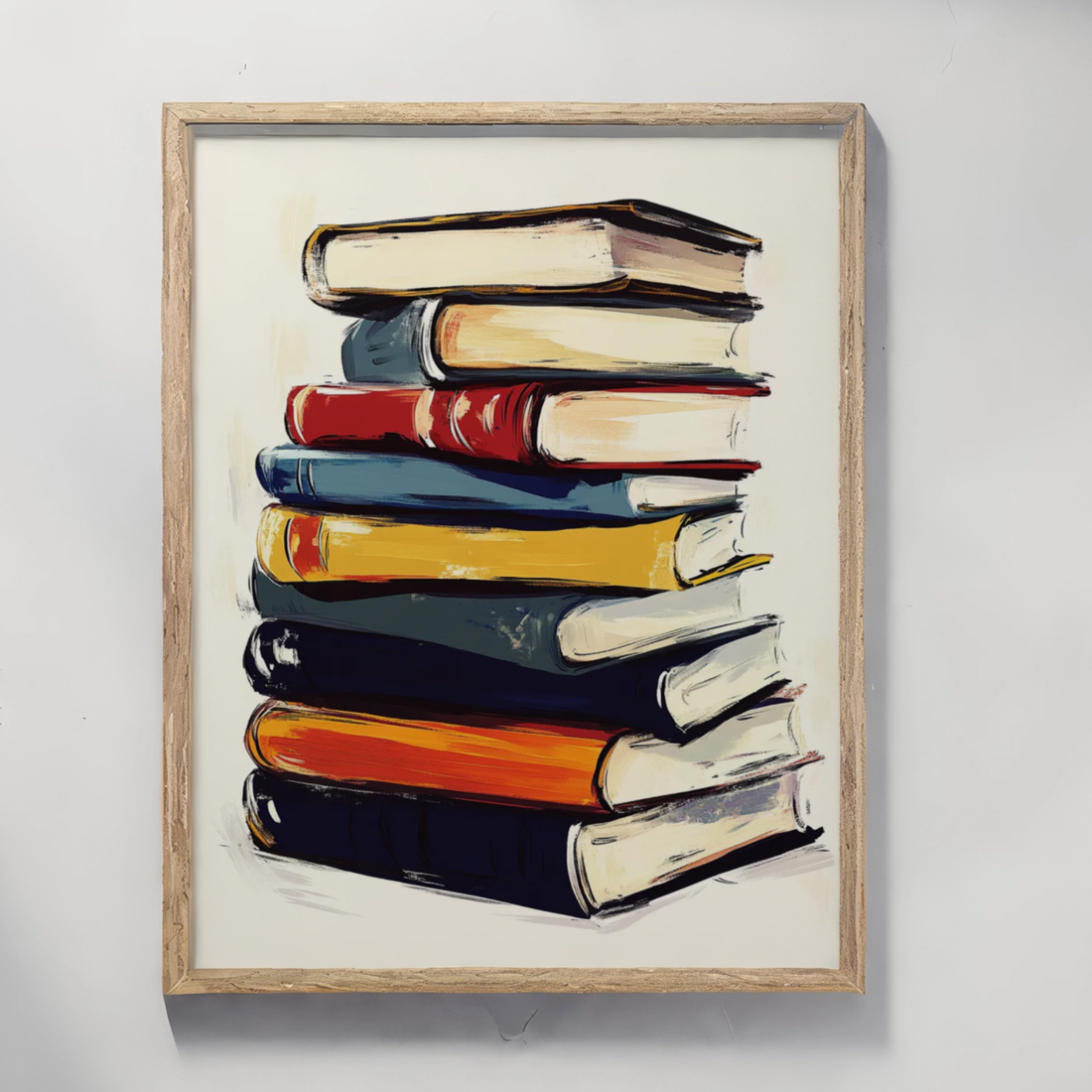 Ethereal Book Stack on Dual-Toned Luminous Background. High Resolution Digital Download 300 DPI