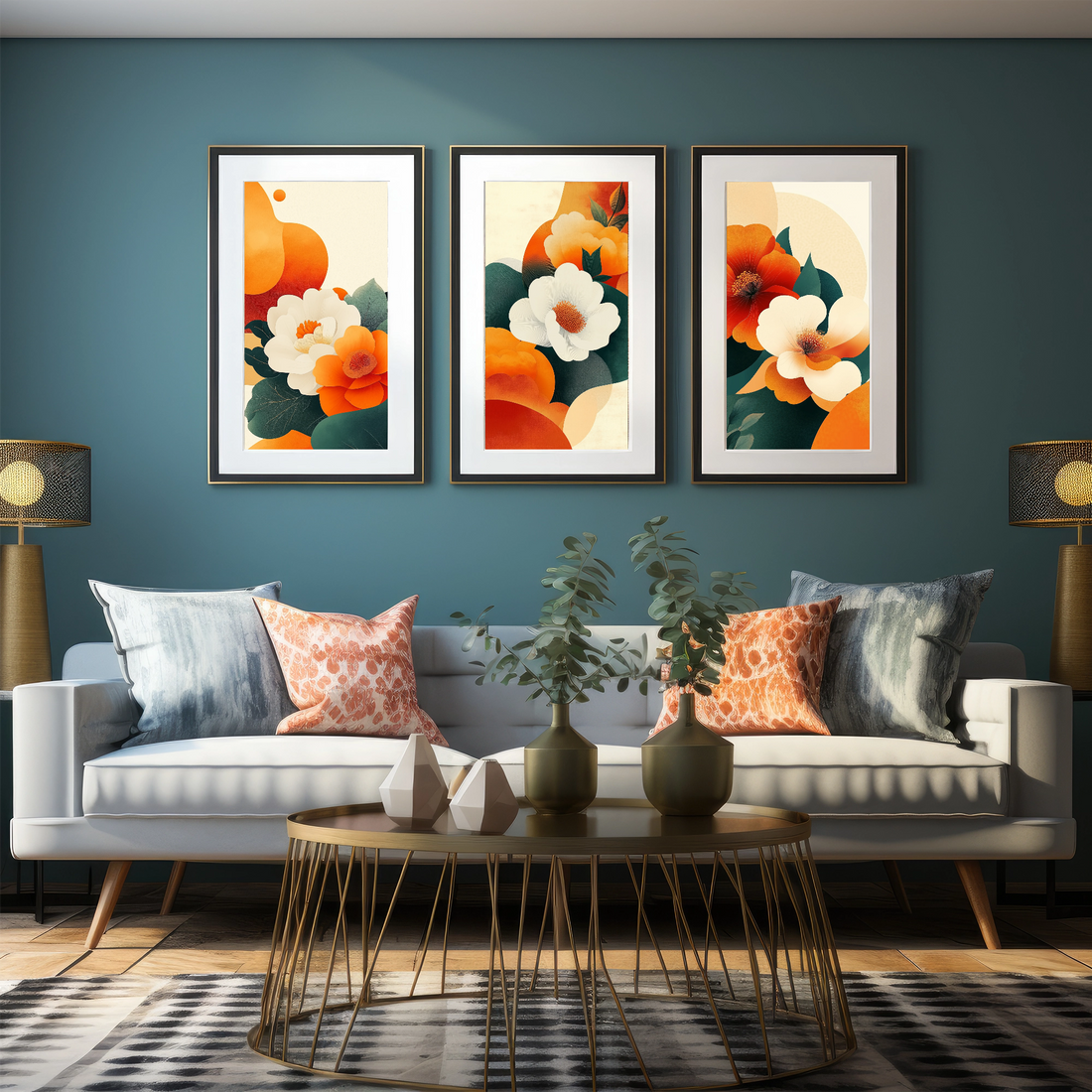 Ethereal Blooms: Modern Abstract Floral Art for Contemporary Spaces. High Resolution Digital Download 300 DPI