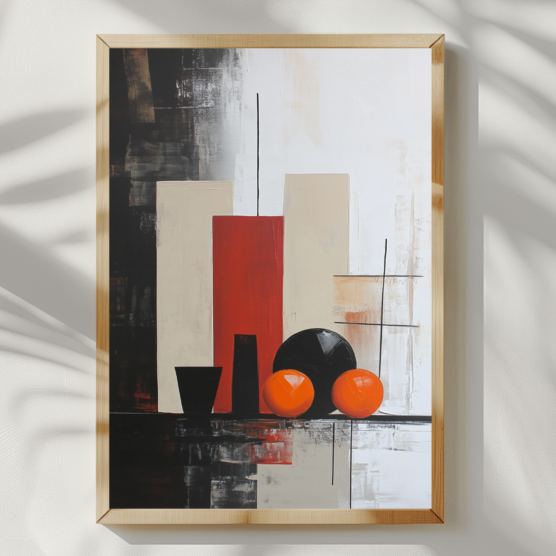 Mid-Century Modern Still Life Wall Art Morandi Minimalist Orange. High Resolution Digital Download 300 DPI.