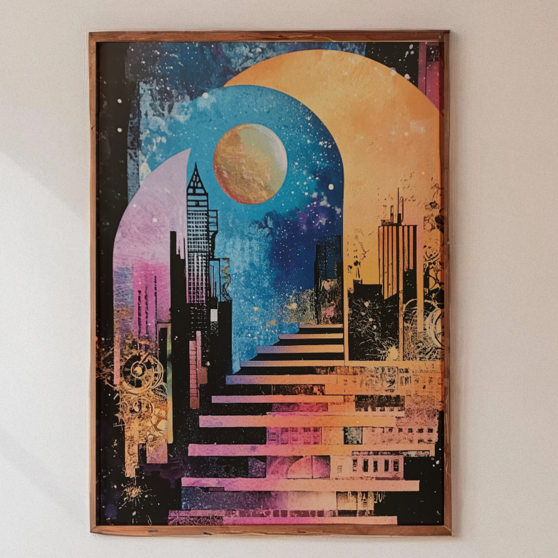 Abstract Turning Points Geometric Wall Art – Modern Event-Inspired Decor. High Resolution Digital Download 300 DPI.