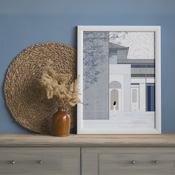 Traditional Japanese Building Wall Art – Timeless Oriental Architecture Decor. High Resolution Digital Download 300 DPI.
