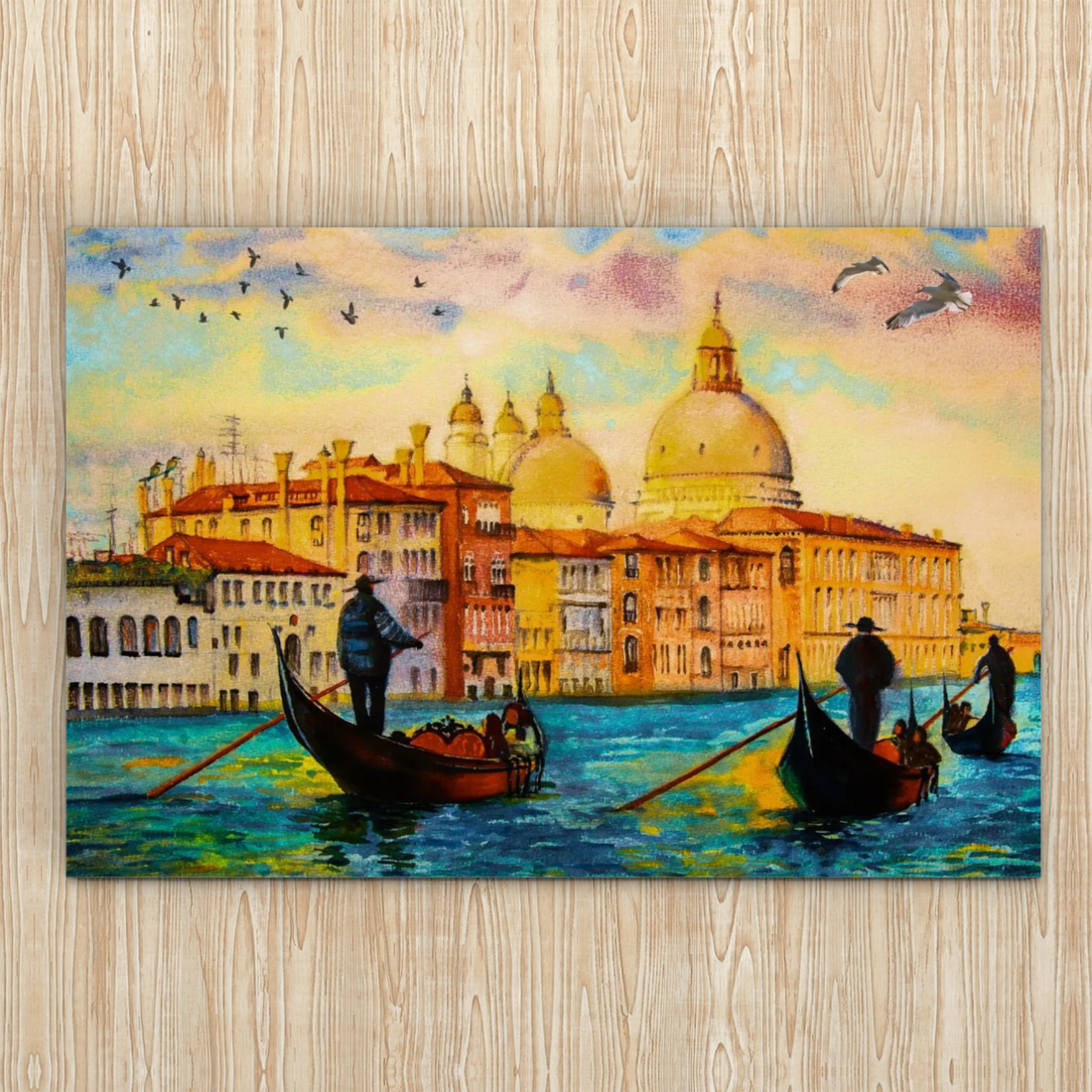 Enchanting Venice Sunset: Romantic Canal and Gondola Wall Art. High Resolution Digital Download 300 DPI.