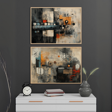 Modern Geometric Abstract Print, Vibrant Multi Color Wall Art. High Resolution Digital Download 300 DPI.